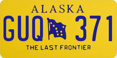 AK license plate GUQ371