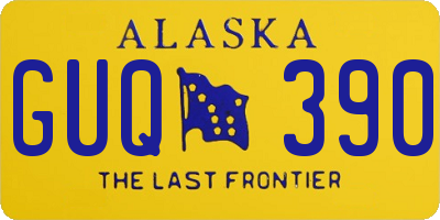 AK license plate GUQ390