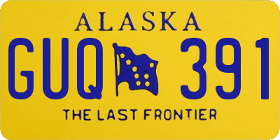 AK license plate GUQ391