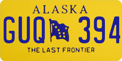 AK license plate GUQ394
