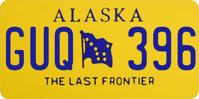 AK license plate GUQ396