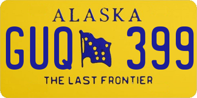 AK license plate GUQ399