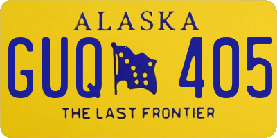 AK license plate GUQ405
