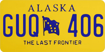 AK license plate GUQ406