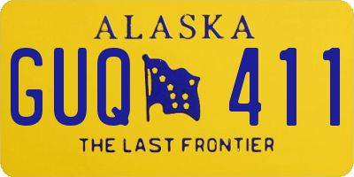 AK license plate GUQ411