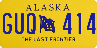 AK license plate GUQ414
