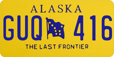 AK license plate GUQ416