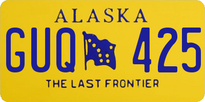 AK license plate GUQ425
