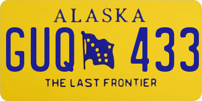 AK license plate GUQ433