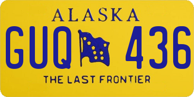 AK license plate GUQ436