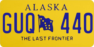 AK license plate GUQ440