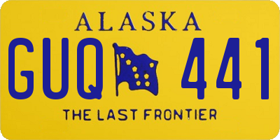 AK license plate GUQ441