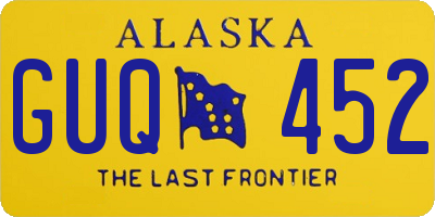 AK license plate GUQ452