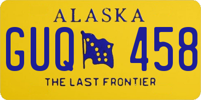 AK license plate GUQ458