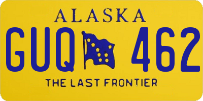 AK license plate GUQ462