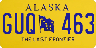 AK license plate GUQ463
