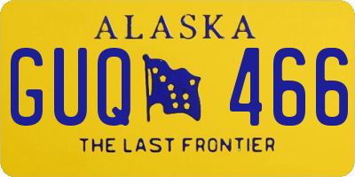 AK license plate GUQ466