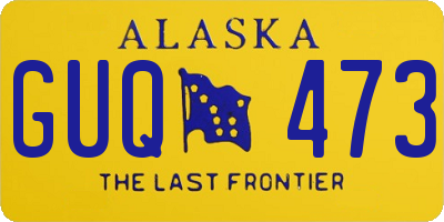 AK license plate GUQ473