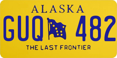 AK license plate GUQ482
