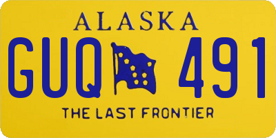 AK license plate GUQ491
