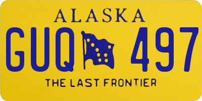 AK license plate GUQ497