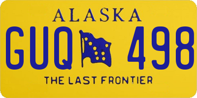 AK license plate GUQ498