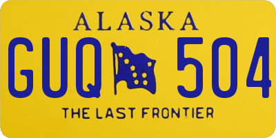 AK license plate GUQ504