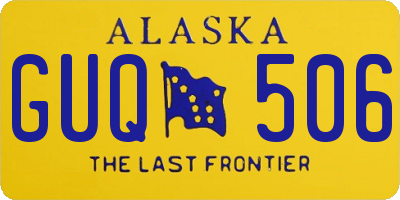AK license plate GUQ506