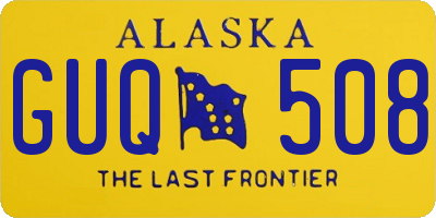 AK license plate GUQ508