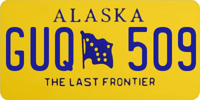 AK license plate GUQ509