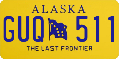 AK license plate GUQ511