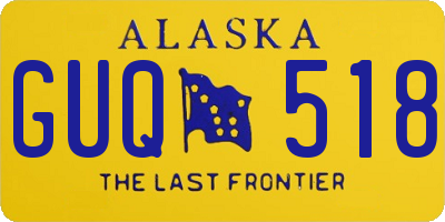 AK license plate GUQ518