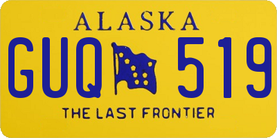 AK license plate GUQ519