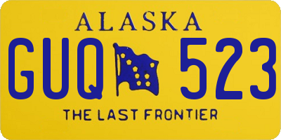 AK license plate GUQ523