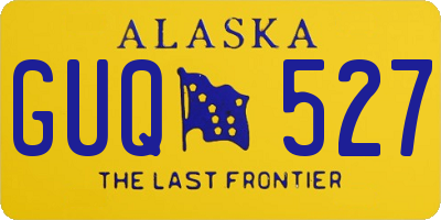 AK license plate GUQ527
