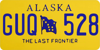 AK license plate GUQ528