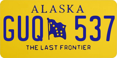 AK license plate GUQ537