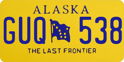AK license plate GUQ538