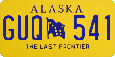 AK license plate GUQ541