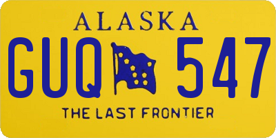 AK license plate GUQ547