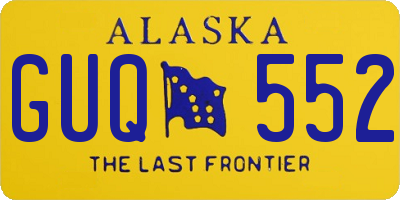 AK license plate GUQ552