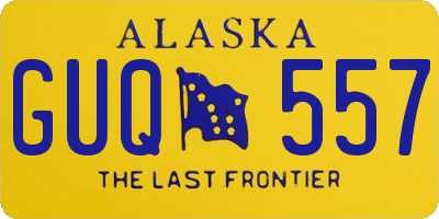 AK license plate GUQ557