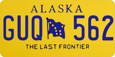 AK license plate GUQ562