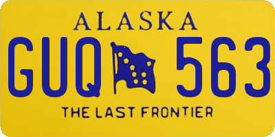 AK license plate GUQ563