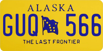 AK license plate GUQ566