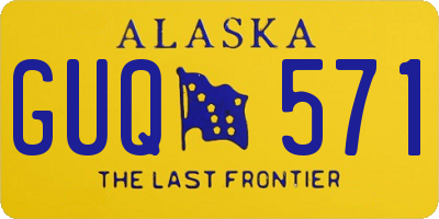 AK license plate GUQ571