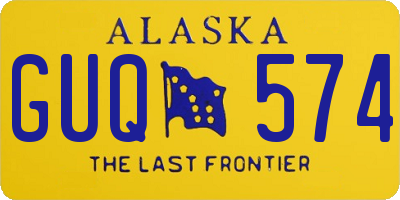 AK license plate GUQ574