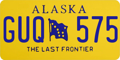 AK license plate GUQ575
