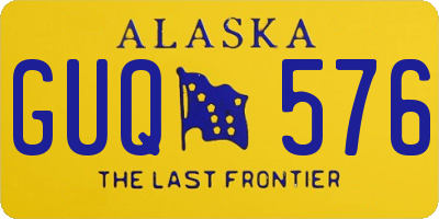 AK license plate GUQ576