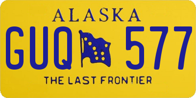 AK license plate GUQ577